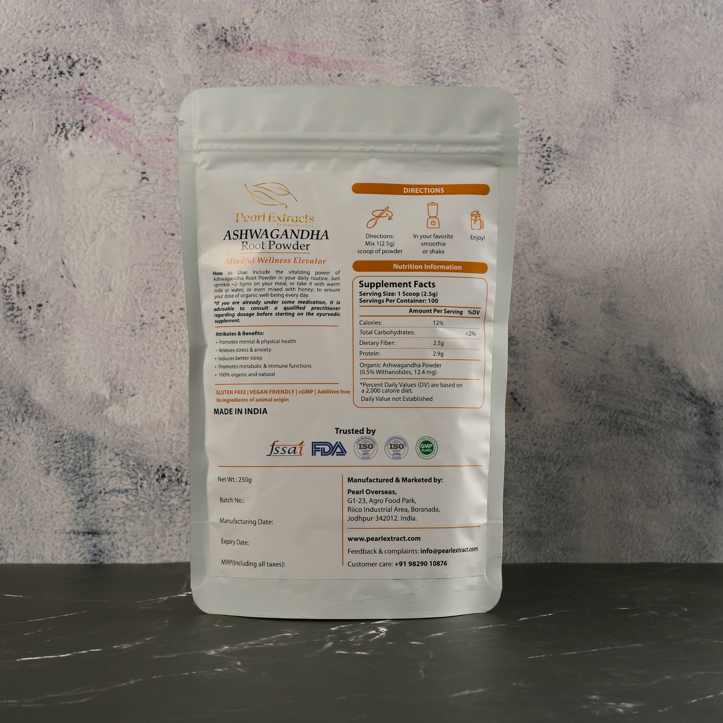 100% Pure Ashwagandha Root Powder