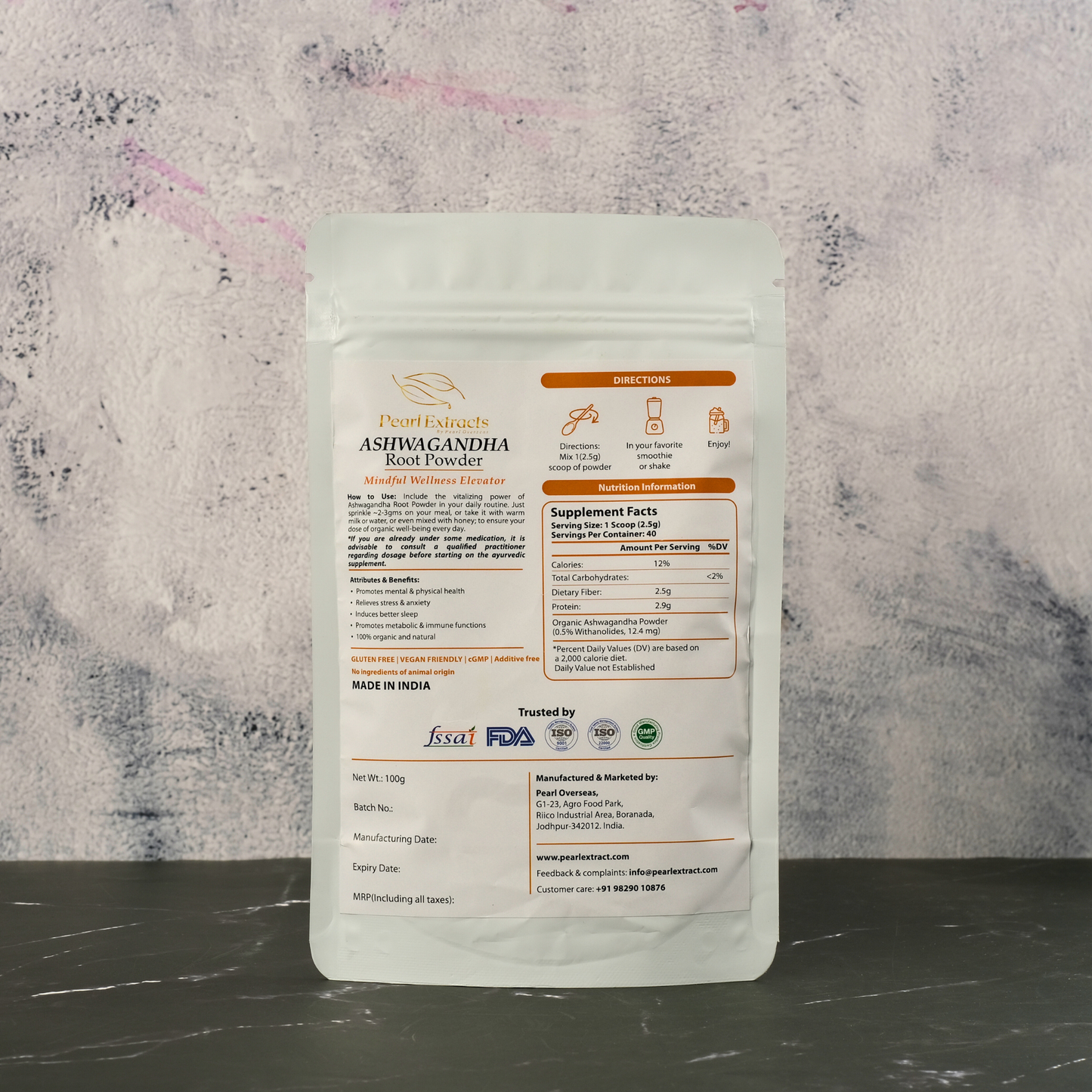 100% Pure Ashwagandha Root Powder